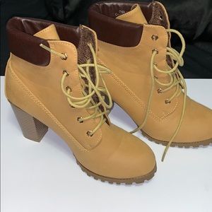Camel color booties !